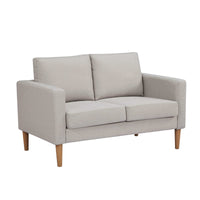 Divano 2 posti Scandinavo in Tessuto cm 124x73x82 - MANU Colore: Beige