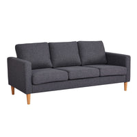 Divano 3 posti Scandinavo in Tessuto cm 177x73x82 - MANU Colore: Grigio scuro