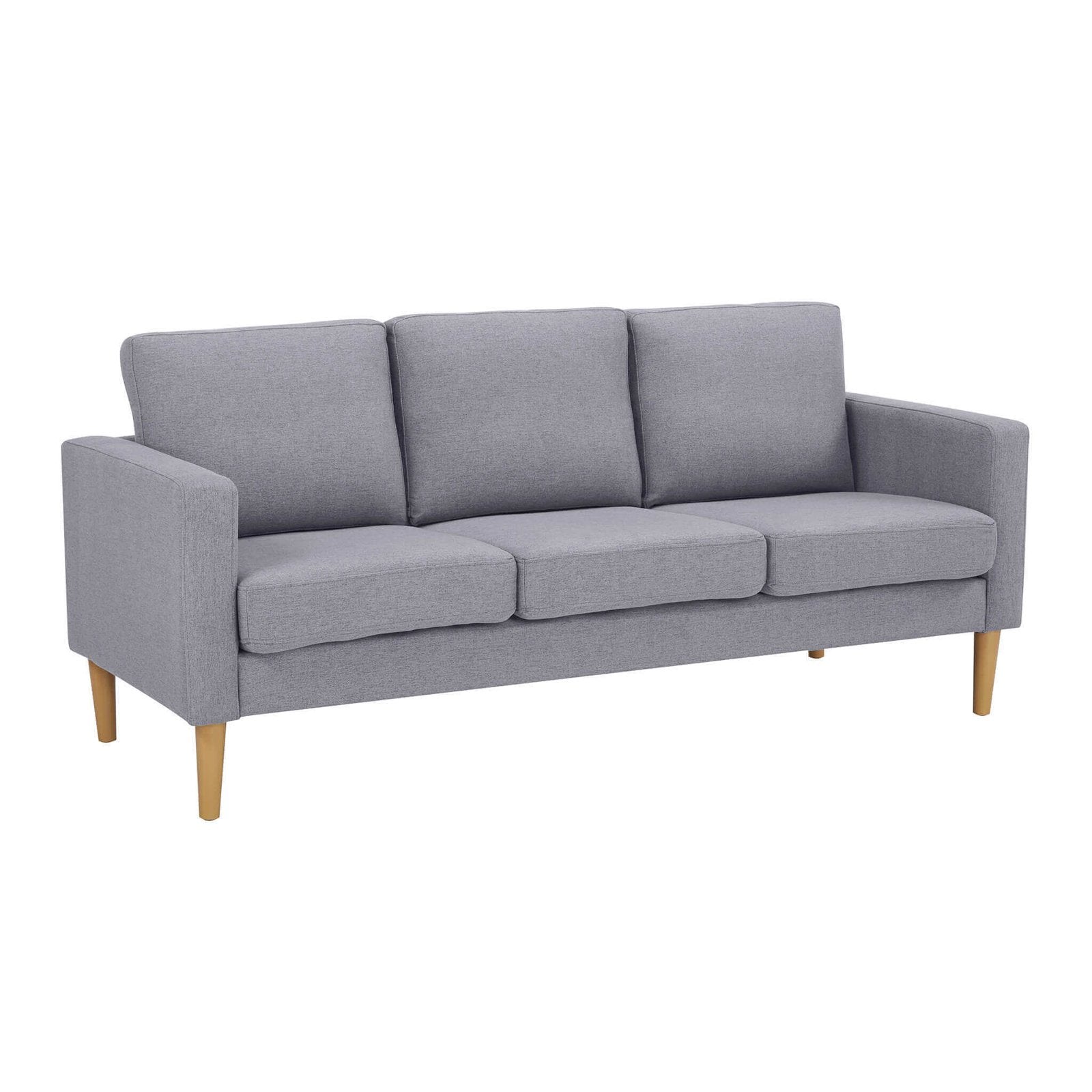 Divano 3 posti Scandinavo in Tessuto cm 177x73x82 - MANU Colore: Grigio chiaro