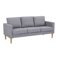 Divano 3 posti Scandinavo in Tessuto cm 177x73x82 - MANU Colore: Grigio chiaro