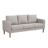 Divano 3 posti Scandinavo in Tessuto cm 177x73x82 - MANU Colore: Beige