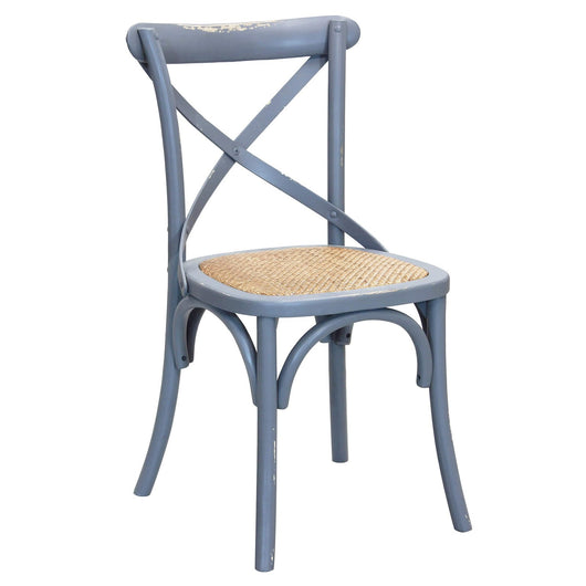 Sedia Vintage per Sala da Pranzo in Legno cm 46x42x87 - CROSS Colore: Grigio