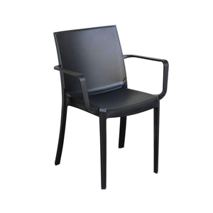 Poltrona da Esterno Impilabile in Polipropilene cm 55x58x82 - VICTORIA Colore: Antracite