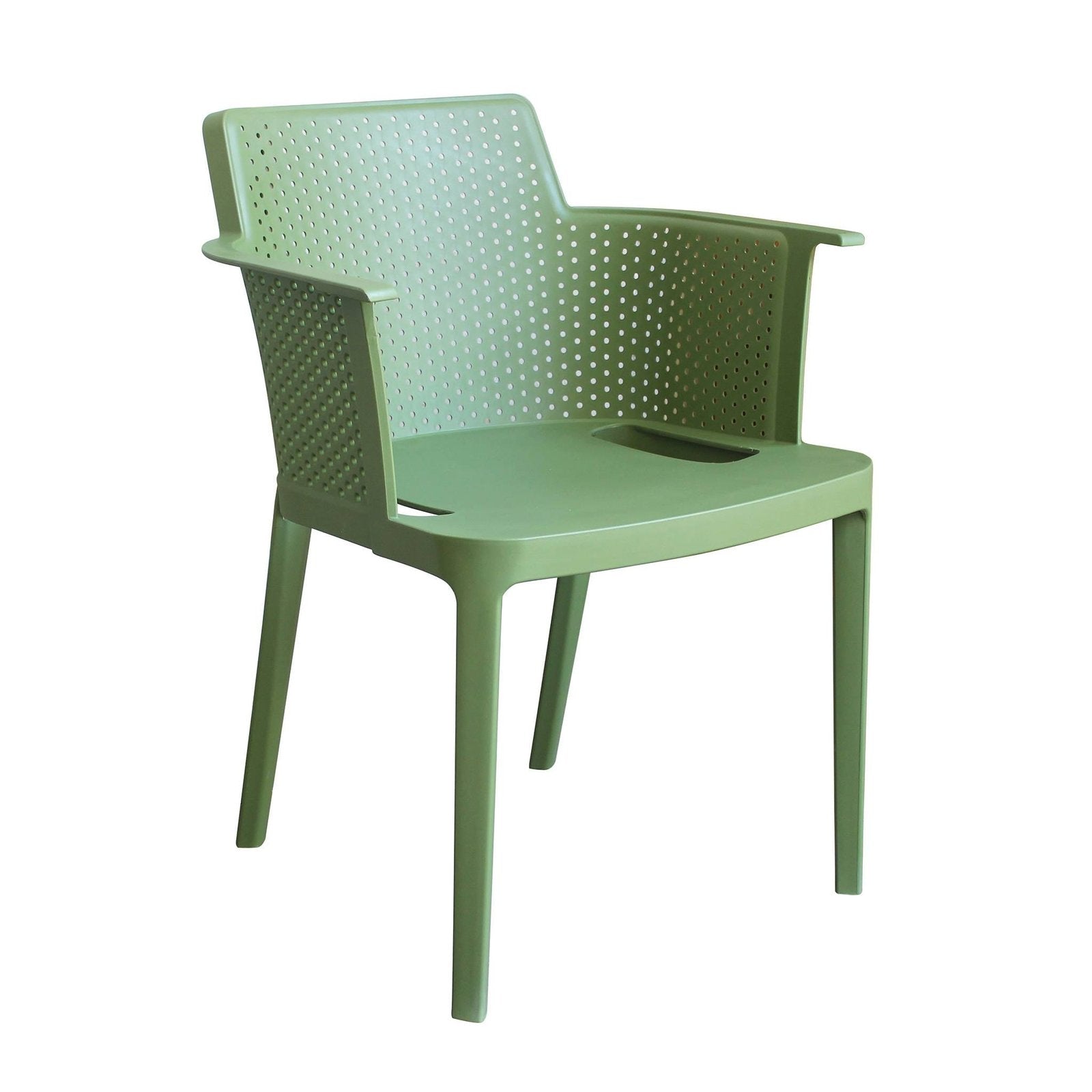 Poltrona da esterno ed interno in Polipropilene cm 60x58x76 5 - KAMALA Colore: Verde