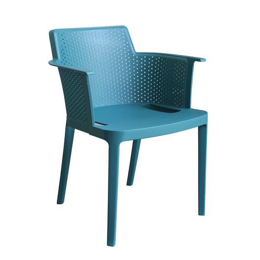 Poltrona da esterno ed interno in Polipropilene cm 60x58x76 5 - KAMALA Colore: Verde petrolio