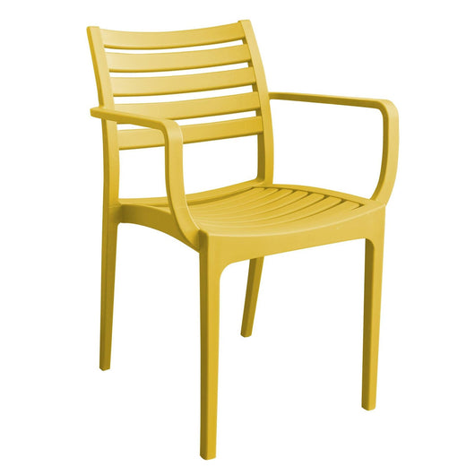Poltrona da esterno ed interno in Polipropilene cm 58 5x55 2x84 - RONNY Colore: Giallo