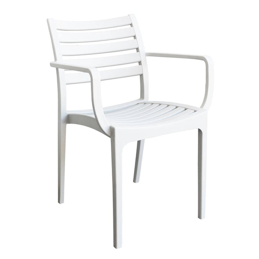 Poltrona da esterno ed interno in Polipropilene cm 58 5x55 2x84 - RONNY Colore: Bianco