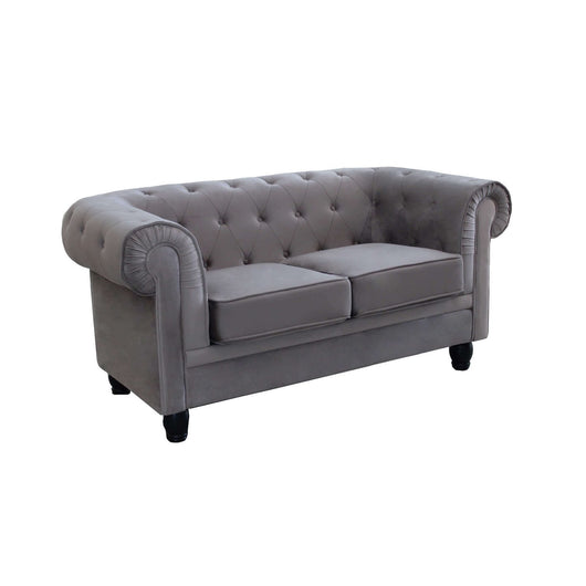 Divano Vintage di Design - CHESTERFIELD Dimensioni: 2 Posti, Colore: Grigio