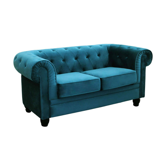 Divano Vintage di Design - CHESTERFIELD Colore: Blu, Dimensioni: 2 Posti