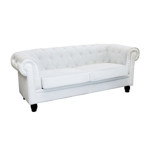 Divano Vintage di Design - CHESTERFIELD Dimensioni: 3 Posti, Colore: Bianco