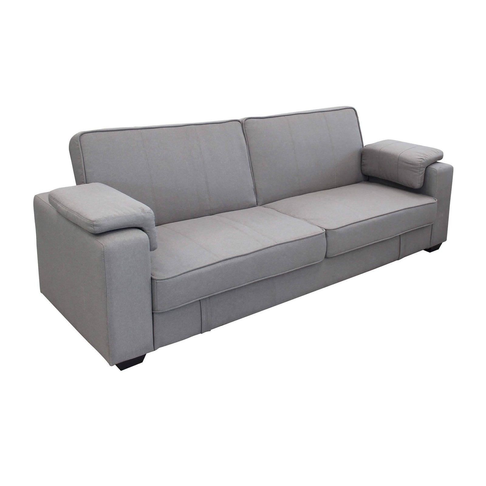Divano Letto 3 posti in Tessuto cm 228x85x89 - DELTA Colore: Grigio chiaro