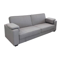 Divano Letto 3 posti in Tessuto cm 228x85x89 - DELTA Colore: Grigio chiaro