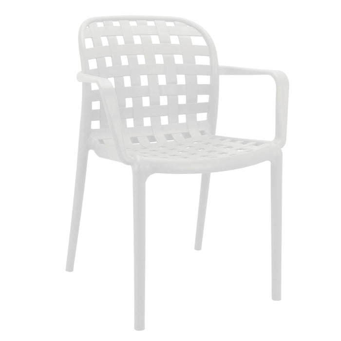 Poltrona da Giardino in Polipropilene cm 58x57 5x82 5 - JEN Colore: Bianco