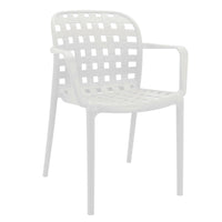 Poltrona da Giardino in Polipropilene cm 58x57 5x82 5 - JEN Colore: Bianco