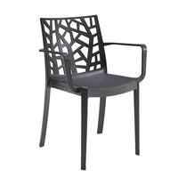 Poltrona da Giardino in Polipropilene cm 55x58x82 - MATRIX Colore: Nero