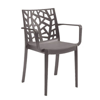 Poltrona da Giardino in Polipropilene cm 55x58x82 - MATRIX Colore: Taupe
