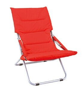 Sdraio mare prendisole Pieghevole in Acciaio PVC cm 65x80x96 - CANA Colore: Rosso