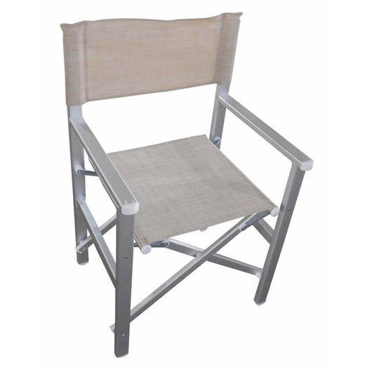 Poltrona da spiaggia e campeggio regista in Alluminio Textilene cm 55x46x88 - LIP Colore: Tortora