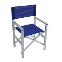 Poltrona da spiaggia e campeggio regista in Alluminio Textilene cm 55x46x88 - LIP Colore: Blu