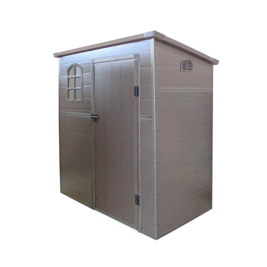 Casetta da Giardino porta attrezzi in Plastica cm 191x111x194 - GALE Colore: Marrone