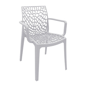 Poltrona impilabile da esterno in resina - ALCYONE Colore: Bianco