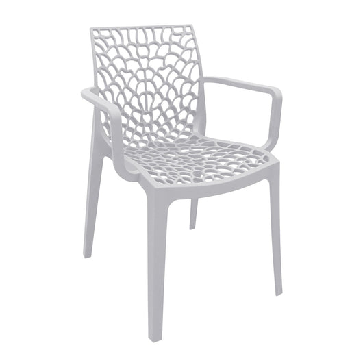 Poltrona impilabile da esterno in resina - ALCYONE Colore: Bianco