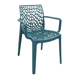 Poltrona impilabile da esterno in resina - ALCYONE Colore: Blu