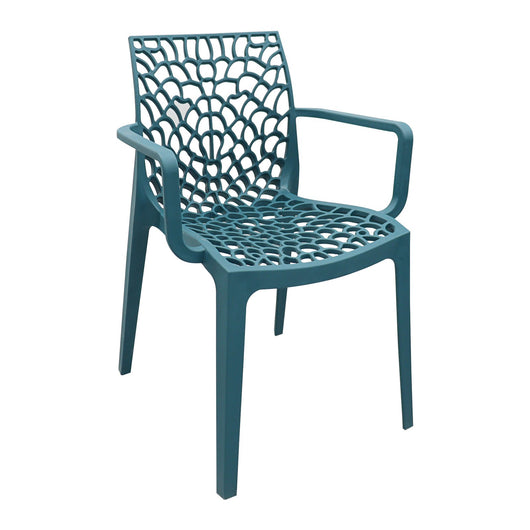 Poltrona impilabile da esterno in resina - ALCYONE Colore: Blu