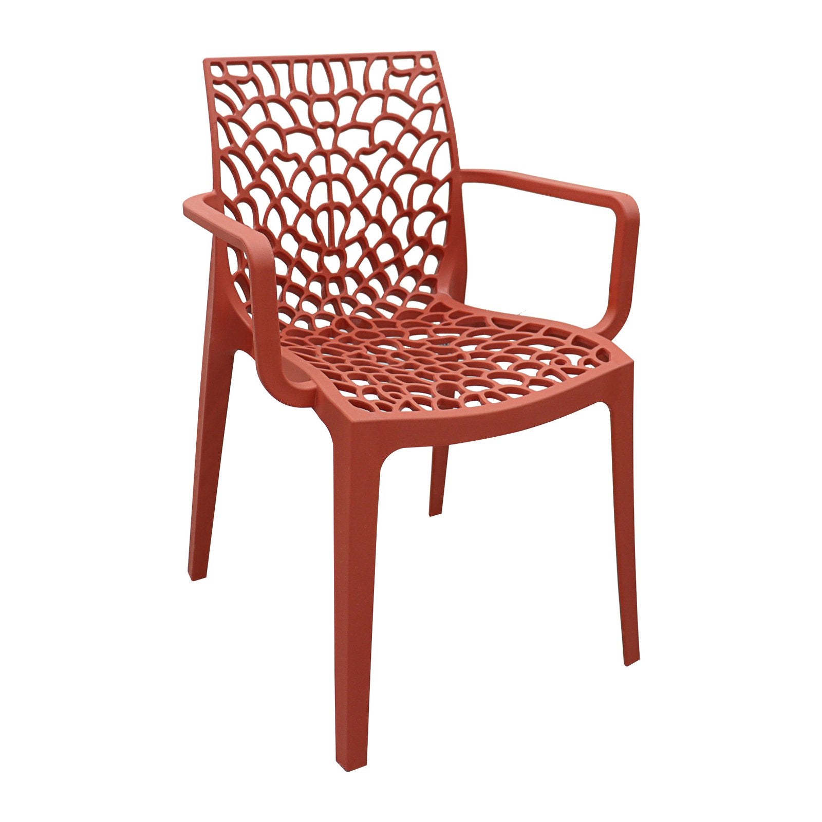 Poltrona impilabile da esterno in resina - ALCYONE Colore: Rosso