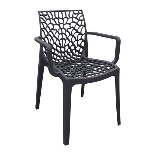 Poltrona impilabile da esterno in resina - ALCYONE Colore: Antracite