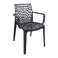 Poltrona impilabile da esterno in resina - ALCYONE Colore: Antracite