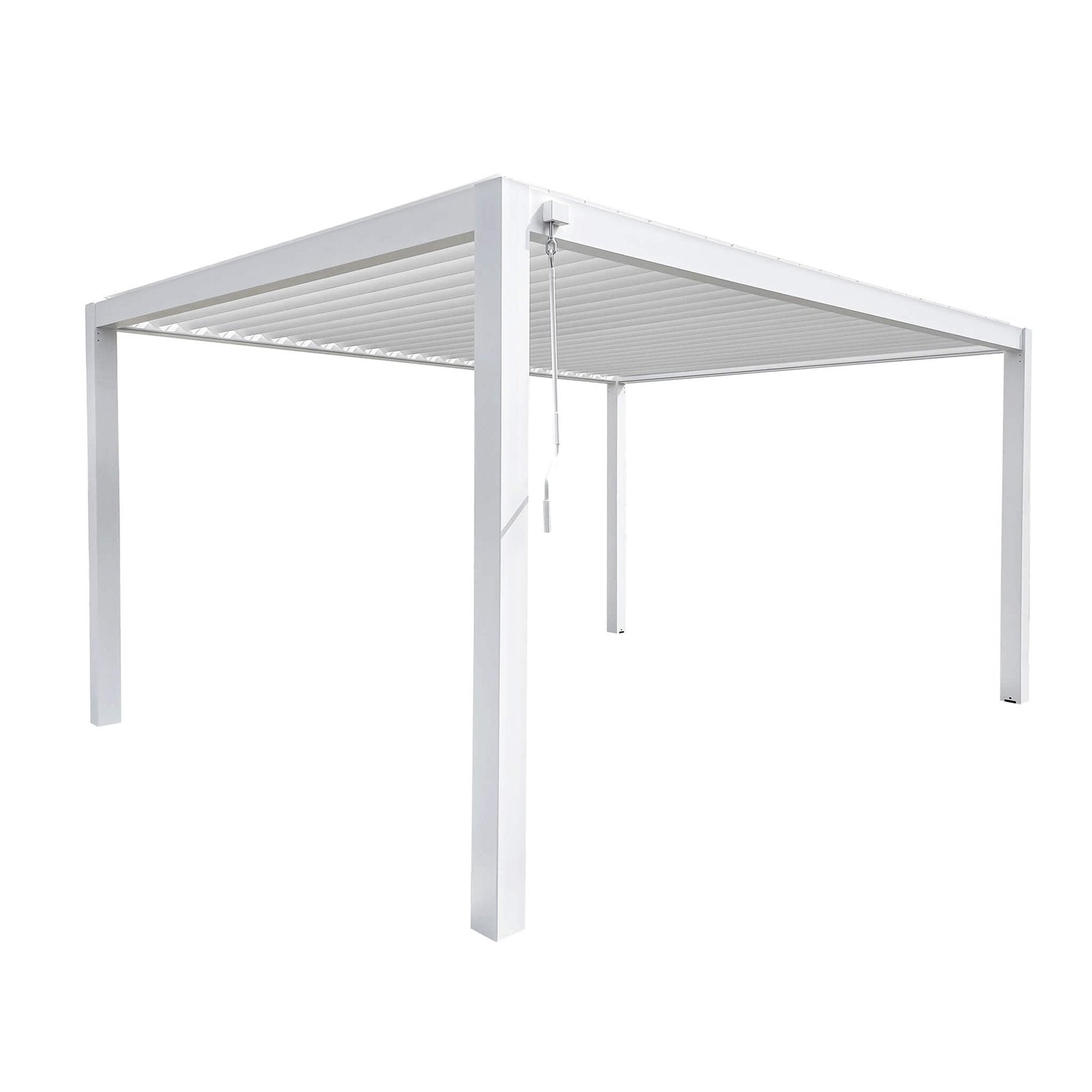 Pergola Bioclimatica in alluminio - ALICE Colore: Bianco, Dimensioni: 3X4