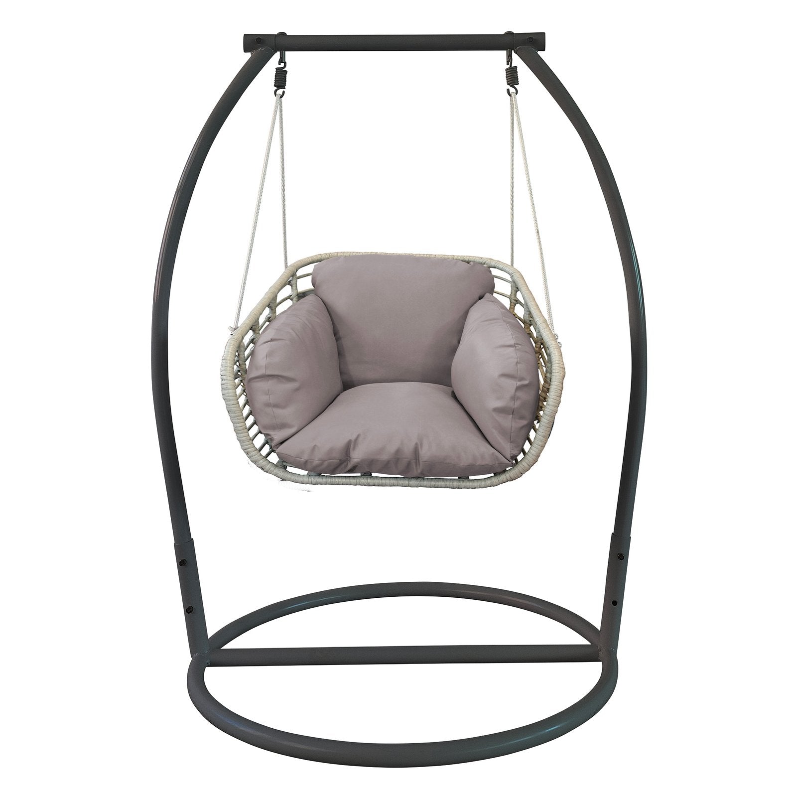 Poltrona dondolo sospesa da giardino - BRANNON Colore: Antracite