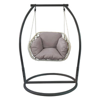 Poltrona dondolo sospesa da giardino - BRANNON Colore: Antracite