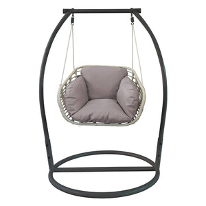 Poltrona dondolo sospesa da giardino - BRANNON Colore: Antracite