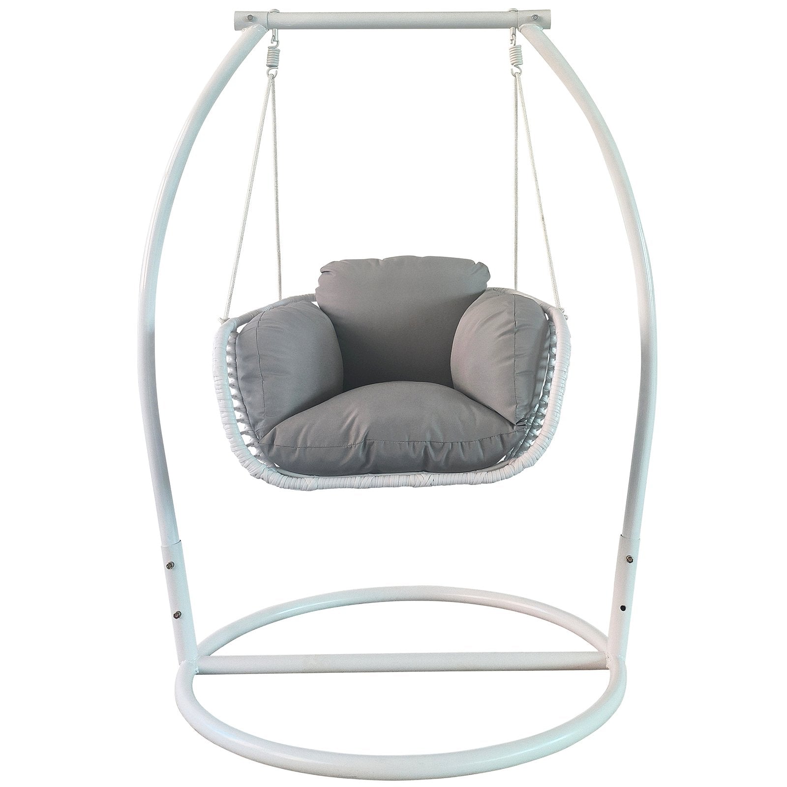 Poltrona dondolo sospesa da giardino - BRANNON Colore: Bianco