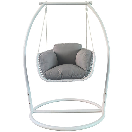 Poltrona dondolo sospesa da giardino - BRANNON Colore: Bianco