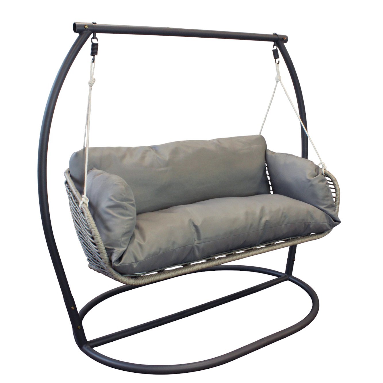 Poltrona dondolo sospesa da giardino - BRANNON Colore: Antracite