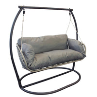 Poltrona dondolo sospesa da giardino - BRANNON Colore: Antracite