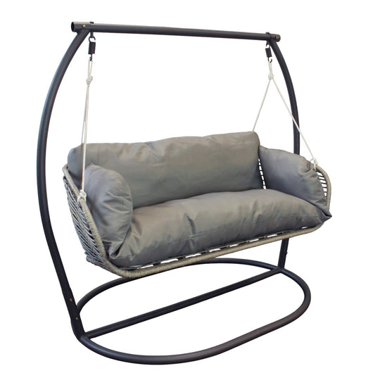 Poltrona dondolo sospesa da giardino - BRANNON Colore: Antracite