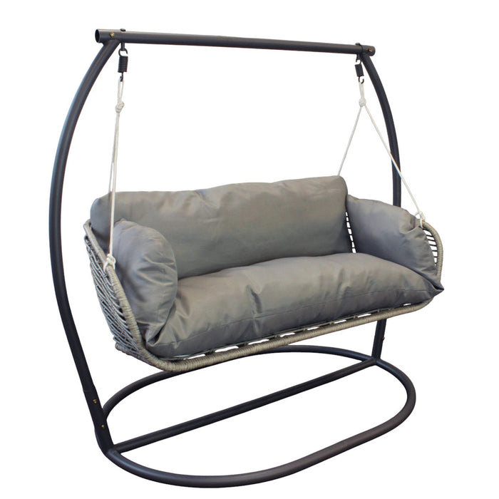Poltrona dondolo sospesa da giardino - BRANNON Colore: Antracite