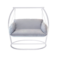 Poltrona dondolo sospesa da giardino - BRANNON Colore: Bianco