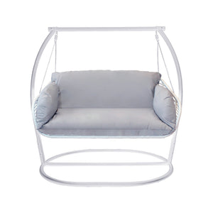 Poltrona dondolo sospesa da giardino - BRANNON Colore: Bianco