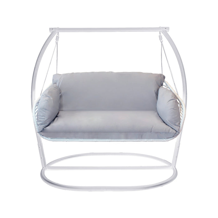 Poltrona dondolo sospesa da giardino - BRANNON Colore: Bianco