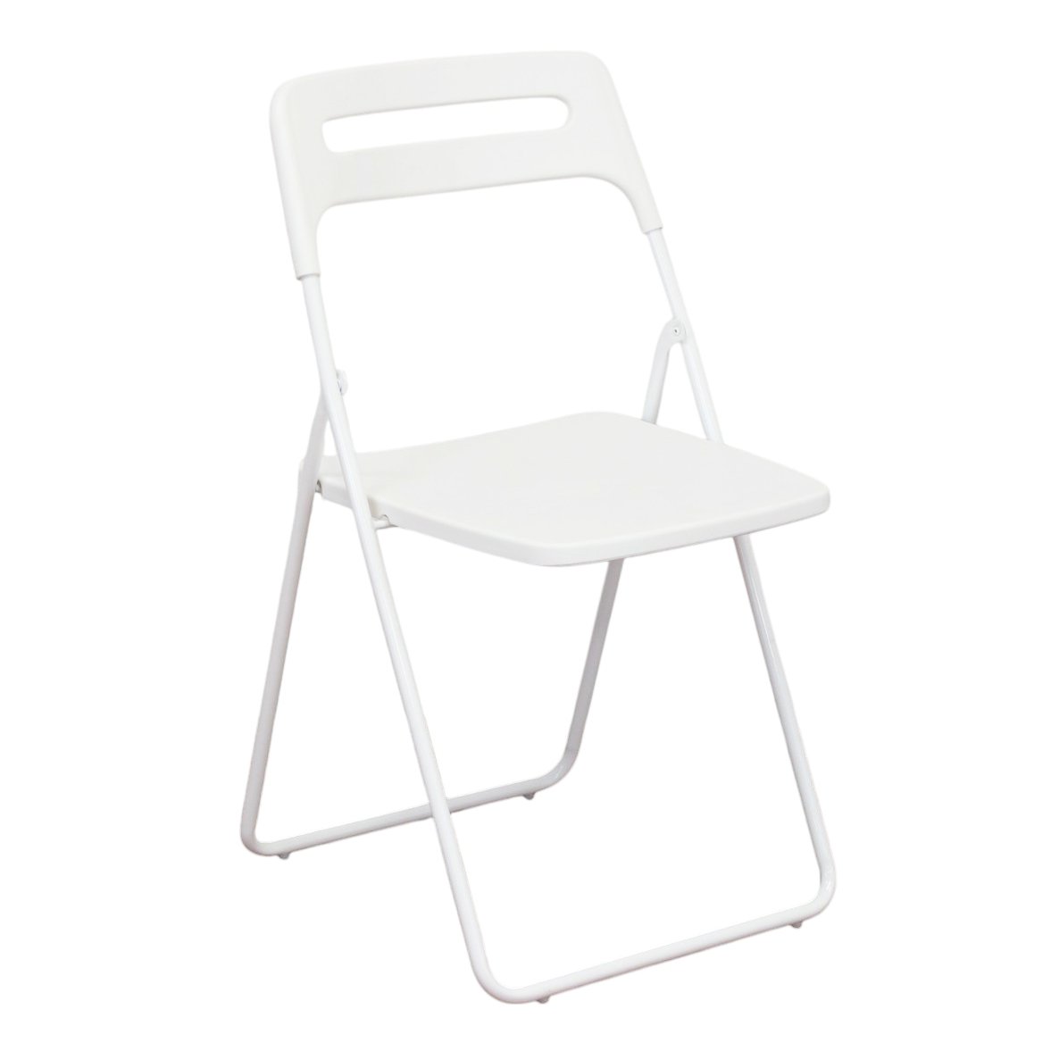 Sedia pieghevole in acciaio e resina - CALLIOPE Colore: Bianco