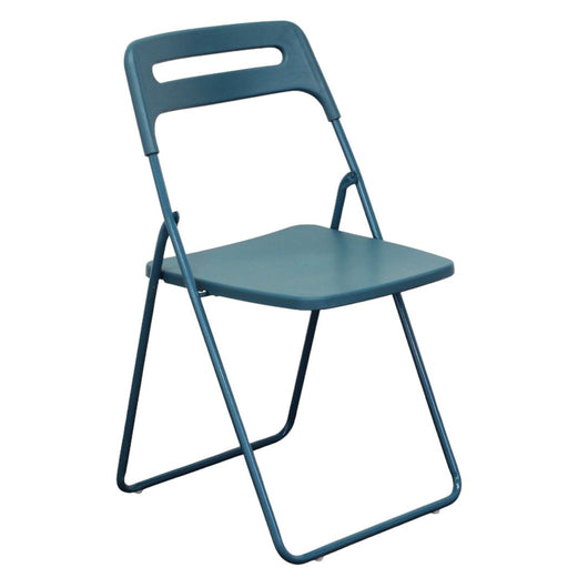Sedia pieghevole in acciaio e resina - CALLIOPE Colore: Verde petrolio