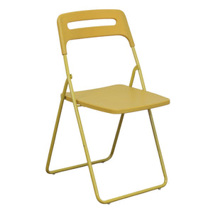 Sedia pieghevole in acciaio e resina - CALLIOPE Colore: Giallo