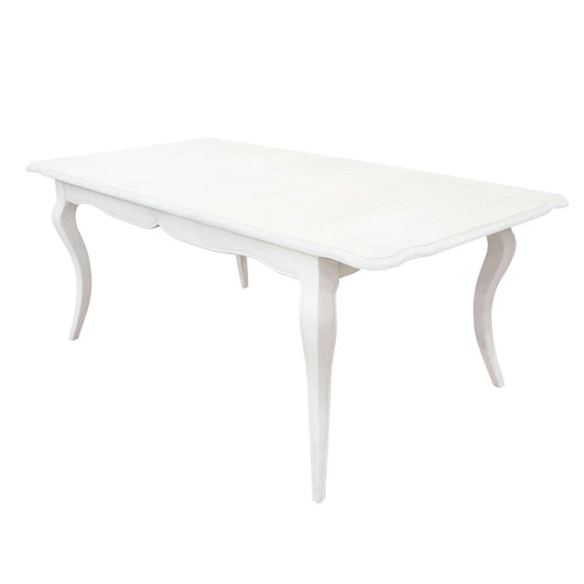 Tavolo da Pranzo Vintage Shabby Chic cm 160x100 cm - CROSS Colore: Bianco