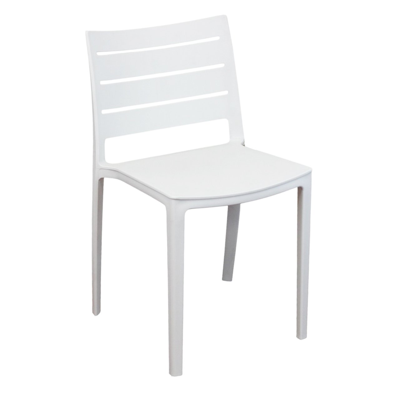 Sedia impilabile da esterno in resina - DIONE Colore: Bianco