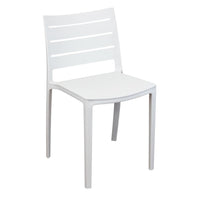 Sedia impilabile da esterno in resina - DIONE Colore: Bianco